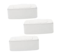 Ciieeo Caja Dispensadora para Toallitas Húmedas Ñiño Portátil Botón, Tapa y Material Pp Blanco, Almacenamiento Recargable para Hogar y Viaje, Set de 3 Unidades
