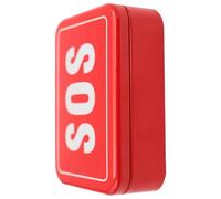 Ciieeo Caja Kit Supervivencia Roja de Metal para Camping y Desastres Naturales, Estuche Fácil de Llevar para Herramientas de Emergencia al Aire Libre