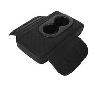 Ciieeo Caja multifuncional para reposabrazos de coche con portavasos y cojín de aumento de altura, organizador de consola de coche para almacenamiento de bebidas, material de poliuretano