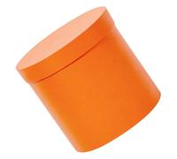 Ciieeo Caja Redonda para Flores de Papel Naranja Mini Cubo Porta Ramos para Arreglos de Plantas Obsequio para Bodas y Cumpleaños Caja Cilíndrica Decorativa para Embalaje Elegante