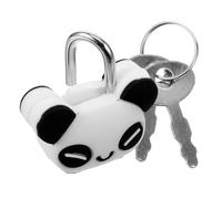Ciieeo Candado Pequeño Llave para Casillero y Joyero Mini Candado Metálico Diseño Panda Color Negro y Blanco Adecuado para Maletas Mochilas y Cofres de Tesoro Seguridad y