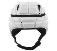 Ciieeo Casco Acolchado de Rugby para Jóvenes y Adultos Sistema Transpirable y Gestión de Sudor, Gorra de Scrum Color Blanco para Competición Campo