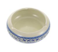 Ciieeo Cenicero de Cerámica Azul Creativo de Gran Capacidad, Cuenco Porta Cenizas para Hogar y Oficina, Cenicero Doméstico Elegante para Sala de Estar y Balcón, Accesorio Decorativo