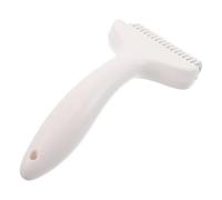 Ciieeo Cepillo de Acero Inoxidable para Mascotas con Botón de Liberación Peine Desenredante para Perros y Gatos Herramienta para Eliminar Pelo Suelto Color Marfil Tamaño Estándar