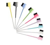 Ciieeo Cepillo para Cejas y Pestañas, Peine para Cejas de Doble Cabezal, 9 Piezas, Abs y Nylon, Ligero y Portátil, para Uso Profesional y Diario