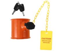 Ciieeo Cerradura Antirrobo de Remolque Pasador y Señal de Aviso Naranja | Aleación de Aluminio, Máxima Seguridad para Rueda y Tráiler, Uso Prolongado, Repuesto para Vehículos Recreativos
