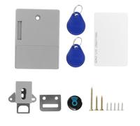 Ciieeo Cerradura Electrónica Invisible para Muebles ABS Gris sin Taladro Sensor Rfid Compatible Puertas de Armario Doble Requiere 2 Pilas Aa No Incluidas Adecuado para Hogar y