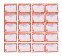 Ciieeo Certificados de Logro para Estudiantes A4 20 Hojas Papel Grueso Rojo Premio Académico Escolar Material Educativo para Motivación y Reconocimiento en Aula