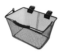 Ciieeo Cesta Delantera para Bicicleta Infantil de Hierro Negro Cesta Desmontable con Asa Portátil Portaequipajes Práctico Niñas Adecuado para Paseos Cortos y Almacenamiento Seguro