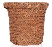 Ciieeo Cesto de Basura Tejido para Hogar, Mimbre, Práctico y Ligero | Estilo Chic y Sencillo, Color Café, Uso Doméstico, Diseño Resistente y Creativo para Organización Diaria