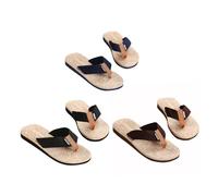Ciieeo Chanclas de Verano para Hombre Antideslizantes Tipo Dedo Sandalias Planas Negras Textura de Madera Espiral 43 Eu Ideales para Playa y Uso Diario