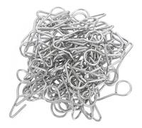 Ciieeo Cierre de la funda del asiento del coche de acero, 100pcs, forma S, plata, para coche, estabiliza el cojín del asiento, instalación fácil