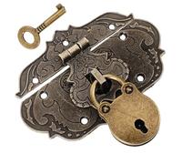 Ciieeo Cierre de Seguridad Metálico para Joyero Pestillo y Hebilla Mini Candado de Aleación de Zinc Color Bronce Vintage Juego Broche para Caja Pequeña y Decoración