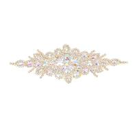 Ciieeo Cinturón de Novia Gemas de Imitación Dorado Ab, Aplique Decorativo para Vestidos de Boda y Fiesta, Accesorio para Mujer, Adorno Brillante para Faja y Vestido Elegante
