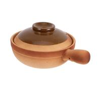 Ciieeo Clay Cooking Pot With Lid Traditional Earthenware For Boiling Stewing And Baking Even Heating Clay Porridge Stew Pot For Family Meals Outdoor Travel Color May Vary
