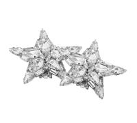 Ciieeo Clips para Hebillas de Zapatos Desmontables en Forma de Estrella Rhinestones y Aleación Plateada, Accesorios Versátiles para Decorar Zapatos en Cosplay y Fiestas