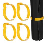 Ciieeo Clips para Láminas de Vinilo para Coche 8 Cm Tamaño S Anillos para Enrollar Película de Automóvil Amarillos Herramienta de Almacenamiento para Rollos de Vinilo Pack de 4 Piezas