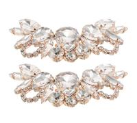 Ciieeo Clips para Zapatos Dorados Diseño Minimalista y Aleación de Zinc, 2 Piezas Rhinestones para Bodas y Salidas Casuales Que Realzan la Elegancia