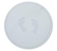 Ciieeo Colchoneta Redonda Antideslizante para Saltar la Cuerda, Cojín Amortiguador TPE de 1 Pieza, Tapete Deportivo para Ejercicios y Fitness en Casa, Color Azul Claro Diseño de Huellas