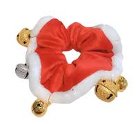 Ciieeo Coletero Elástico Cabello Campana Roja Navideña, Banda Cabello para Mujer y Niña, Accesorio Navideño Decorativo para Fiestas y Uso Diario, Goma Resistente y Color Brillante