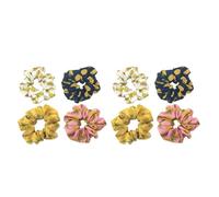 Ciieeo Coleteros Cabello 8 Piezas Estilo Dulce Piña, Lazos Elásticos para Dama, Accesorios Suaves y Resistentes para Peinados Casuales, Color Aleatorio, Banda Elástica