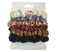 Ciieeo Coleteros Pelo de Satén Sintético Pequeños, 12 Unidades, Bandas Elásticas Suaves para Mujer y Niña, Accesorios Vintage Retro para Peinados y Uso Diario