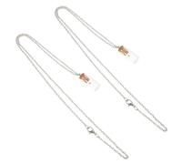 Ciieeo Collar Colgante Religioso Frasco de Vidrio Pequeño y Semillas de Mostaza, 2 Unidades, Joyería Espiritual para Mujer y Hombre, Recuerdo para Oración y Bautizo