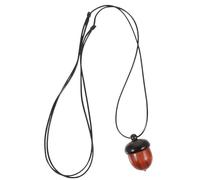 Ciieeo Collar de Bellota Vintage para Hombres y Mujeres, Colgante de Madera de Ébano Negro Caja Gaú, Cuerda Creativa para Cuello, Accesorio Ajustable para Deseos y Decoración Cotidiana