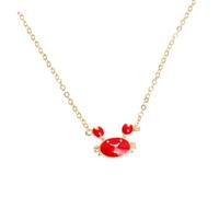 Ciieeo Collar para Mujer Colgante de Cangrejo en Plata Esterlina 925 Dorada, Resistente al Deslustre Plomo, Diseño Romántico y Delicado para Uso Diario