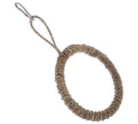 Ciieeo Columpio para Pájaros Trepadores y Cacatúas de Hierba en Forma de Anillo, Hamaca Decorativa y Cómoda para Jaulas, Diseño Simple Color Caqui