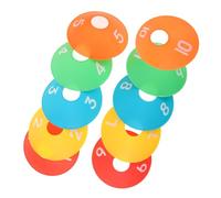 Ciieeo Conos de Entrenamiento de Fútbol Numerados 1-10 Discos Planos de PE Resistentes y Ligeros Conjunto de 10 Piezas para Agilidad y Ejercicios en Campo y Gimnasio