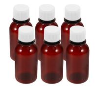 Ciieeo Contenedor de Almacenamiento de Medicamentos Pet Marrón de 100ml con Tapa y Graduaciones, Pack de 6 Unidades Adecuado para Uso en Casa y Viaje