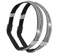 Ciieeo Correas para Tacones Altos Mujer Hebilla Ajustable, Cordones Elásticos Antideslizantes Decorados Cristales, Perfectos para Eventos y Uso Diario