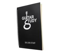 Ciieeo Cuaderno de Partituras A4 para Guitarristas Libro de Música Portátil Papel Resistente a Tinta Cuaderno de Música de Bobina para Notas y Acordes Adecuado para Práctica y