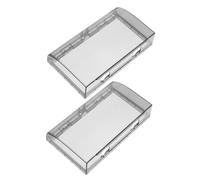 Ciieeo Cubierta Adhesiva para Tomacorriente Doble 86 Tipo Italiano Caja Antisalpicaduras Reforzada Negra de 2 Piezas Protección para Enchufes Baño y Cocina