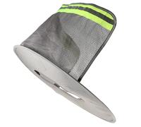 Ciieeo Cubierta de Sombra para Casco de Seguridad Gris, Protector de Cuello Tiras Reflectantes, Parasol Transpirable UV para Obras y Trabajos al Aire Libre
