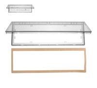 Ciieeo Cubierta Protectora para Enchufe de Pared 4 Posiciones Caja Fina Negra de Protección Antisalpicaduras para Baño y Cocina Tapa Resistente para Enchufes Exteriores