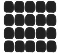 Ciieeo Cubiertas de Espuma para Micrófono Mini 30 Piezas, Funda Parabrisas Negra de Esponja Reutilizable para Micrófonos de Diadema y Solapa, 28x23x8 Mm, Reducción de Ruido para
