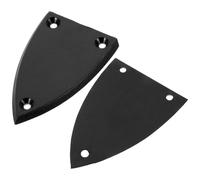 Ciieeo Cubiertas Negras para Barra de Armadura de Guitarra Eléctrica 2 Piezas Accesorio de Reparación 3 Agujeros Piezas Compatibles para Hardware de Guitarra Uso para Mantenimiento y