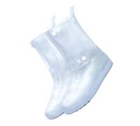 Ciieeo Cubrezapatos Impermeables Antideslizantes de PVC Resistentes al Desgaste para Camping y Viaje, Funda de Tubo Alto para Protección de Calzado Color Claro
