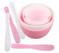 Ciieeo Cuenco de Silicona Flexible para Mezclar Mascarillas Faciales Caseras con Espátula y Pincel, Herramienta Práctica para Tratamientos de Belleza en Casa y Viajes