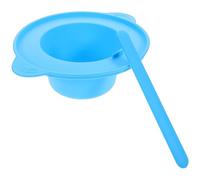 Ciieeo Cuenco Mezclador de Mascarillas Faciales de Silicona 500ml Azul Varilla Agitadora Reutilizable, Herramienta para Hacer Mascarillas DIY en Casa y Salón de Belleza