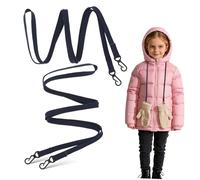 Ciieeo Cuerda Antipérdida de Nylon para Guantes Infantiles de Invierno 2 Piezas Color Azul Marino Multifuncional para Sujetar Manoplas en Actividades al Aire Libre