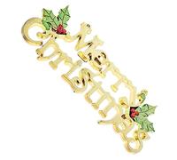 Ciieeo Decoración Colgante para Árbol de Navidad de Plástico Dorado Adorno de Letras Merry Christmas para Decorar Árboles Navideños y Fiestas Familiares