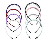 Ciieeo Diadema Cabello Antideslizante Peine de Dientes, 8 Piezas Mezcla de Colores, Banda Sencilla de Tela para Mujeres y Niñas, Accesorios para Peinados en Fiestas y Varios estilos