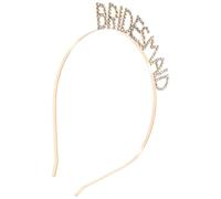 Ciieeo Diadema para Dama con Rhinestones Dorados y Letras Elegantes, Accesorio para Cabello Adecuado para Bodas y Fiestas