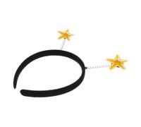 Ciieeo Diadema Tela y Metal de Estrella Amarilla para Fiesta Diseño de Cinco Puntas Accesorios Cabello Compatible Varios Peinados en Festivales