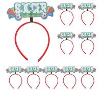 Ciieeo Diademas Deportivas Antideslizantes para Fútbol 10 Piezas, Accesorios Cabello de Fútbol Mujeres, Kit de Suministros para Fiesta y Animación Deportiva