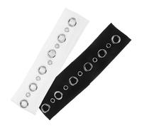 Ciieeo Diademas Elásticas Punk Vintage Diseño Calado y Ojales 2 Piezas Negro Accesorio Transpirable y Cómodo para Mujer y Niña Adecuado para Festivales de Música y Uso Diario
