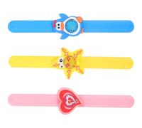 Ciieeo Dibujos Animados 3D y Números Arábigos Claros Fácil Lectura Varios Estilos 3 Relojes de Pulsera de Silicona Obsequio Adecuado para Niños para Estudiantes y Niños en Colegio